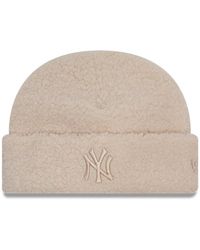 KTZ - New York Yankees Borg Light Womens Cuff Knit Beanie Hat - Lyst
