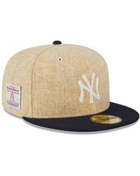KTZ - New York Yankees Harris Tweed Beige 59fifty Fitted Cap - Lyst