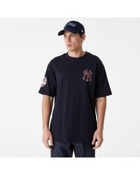 KTZ - New York Yankees Mlb Large Logo Oversized Navy T-shirt - Lyst