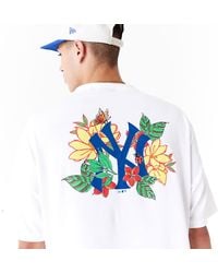 KTZ - New York Yankees Mlb Floral Graphic Oversized T-shirt - Lyst