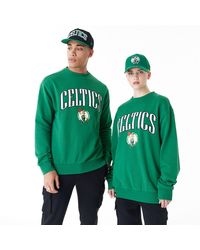 KTZ - Boston Celtics Nba Arch Graphic Oversized Crew Neck Sweatshirt - Lyst