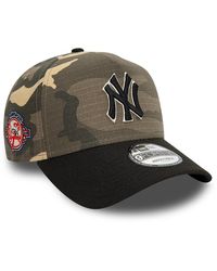 KTZ - New York Yankees Crown All Over Print Green 9forty Adjustable A-frame Cap - Lyst