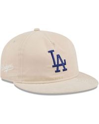 KTZ - La Dodgers Brushed Nylon Light Beige Retro Crown 9fifty Strapback Cap - Lyst