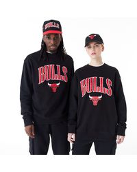 KTZ - Chicago Bulls Nba Arch Graphic Oversized Crew Neck Sweatshirt - Lyst