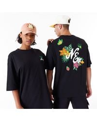 KTZ - New Era Floral Graphic Oversized T-shirt - Lyst