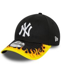 KTZ - New York Yankees Mlb Flame Visor 9forty Adjustable Cap - Lyst
