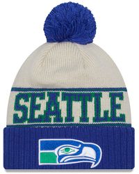 KTZ - Seattle Seahawks Nfl Sideline 2023 Bobble Knit Beanie Hat - Lyst