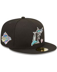 New Era 59FIFTY MLB Florida Marlins Team Heart Fitted Hat 7 1/2