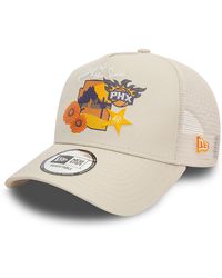 KTZ - Phoenix Suns Nba Team Logo Light Beige A-frame Trucker Cap - Lyst