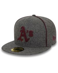 KTZ - Oakland Athletics Team Piping Wool 59fifty Fitted Cap - Lyst