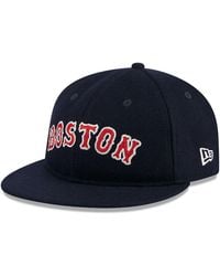 KTZ - Boston Red Sox Melton Wool Navy Retro Crown 9fifty Strapback Cap - Lyst