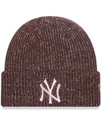 KTZ - New York Yankees Womens Chunky Marl Cuff Knit Beanie Hat - Lyst