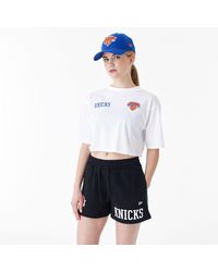 KTZ - New York Knicks Womens Nba Team Logo Crop T-shirt - Lyst