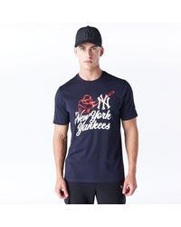 KTZ - New York Yankees Mlb Baseball Graphic Navy T-shirt - Lyst