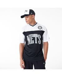 KTZ - Brooklyn Nets Nba Arch Graphic Mesh Black Oversized T-shirt - Lyst