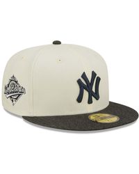 KTZ - New York Yankees Mlb Black Denim Chrome 59fifty Fitted Cap - Lyst