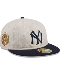 KTZ - New York Yankees Melton Wool Light Beige Retro Crown 59fifty Fitted Cap - Lyst
