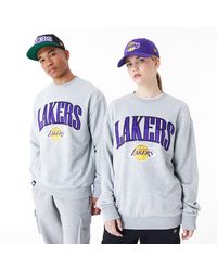 KTZ - La Lakers Nba Arch Graphic Oversized Crew Neck Sweatshirt - Lyst