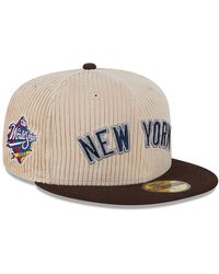 KTZ - New York Yankees Fall Cord Beige 59fifty Fitted Cap - Lyst