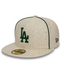 KTZ - La Dodgers Team Piping Wool Stone 59fifty Fitted Cap - Lyst