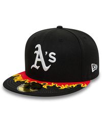 KTZ - Oakland Athletics Mlb Flame Visor 59fifty Fitted Cap - Lyst