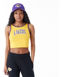 KTZ - La Lakers Womens Womens Nba Team Wordmark Crop Tank Top - Lyst