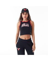 KTZ - Chicago Bulls Womens Nba Team Wordmark Crop Tank Top - Lyst