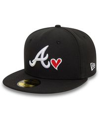 KTZ - Atlanta Braves Mlb Team Heart 59fifty Fitted Cap - Lyst