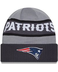 KTZ - New England Patriots Nfl Sideline 2023 Cuff Knit Beanie Hat - Lyst
