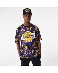 KTZ - La Lakers Nba All Over Print Mesh Oversized T-shirt - Lyst