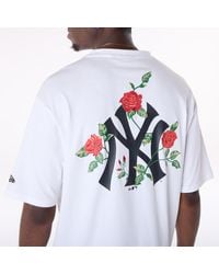 KTZ - New York Yankees Mlb Floral Graphic Oversized T-shirt - Lyst