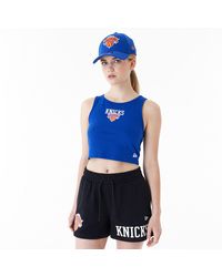 KTZ - New York Knicks Womens Nba Team Logo Crop Tank Top - Lyst