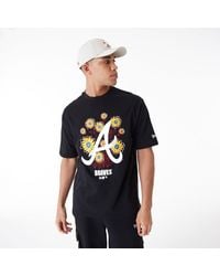 KTZ - Atlanta Braves Mlb Floral Logo Oversized T-shirt - Lyst