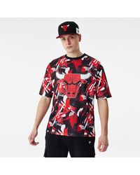 KTZ - Chicago Bulls Nba All Over Print Mesh Oversized T-shirt - Lyst