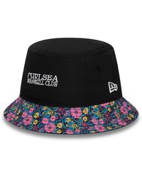 KTZ - Chelsea Fc Wordmark Floral All Over Print Bucket Hat - Lyst