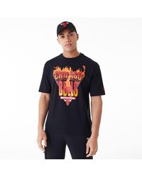 KTZ - Chicago Bulls Nba Flame Graphic Oversized T-shirt - Lyst