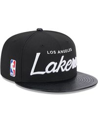 KTZ - La Lakers Faux Leather Visor 9fifty Snapback Cap - Lyst