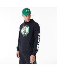 KTZ - Boston Celtics Nba Mesh Panel Oversized Pullover Hoodie - Lyst