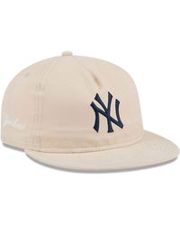 KTZ - New York Yankees Brushed Nylon Light Beige Retro Crown 9fifty Strapback Cap - Lyst
