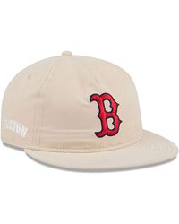 KTZ - Boston Red Sox Brushed Nylon Light Beige Retro Crown 9fifty Strapback Cap - Lyst