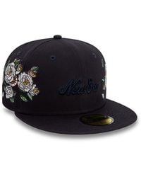 KTZ - New Era Flower Icon Navy 59fifty Fitted Cap - Lyst