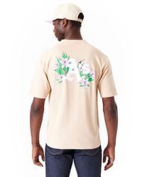 KTZ - Oakland Athletics Mlb Floral Graphic Light Beige Oversized T-shirt - Lyst