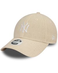 KTZ - New York Yankees Womens Mlb Linen Stone 9forty Adjustable Cap - Lyst