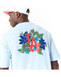KTZ - La Dodgers Mlb Floral Graphic Pastel Oversized T-shirt - Lyst