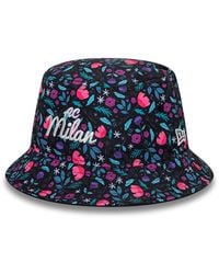 KTZ - Ac Milan Floral All Over Print Bucket Hat - Lyst