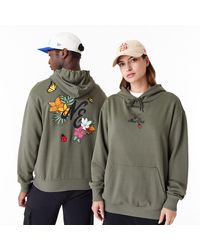 KTZ - New Era Floral Graphic Oversized Pullover Hoodie - Lyst