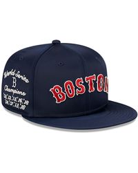 KTZ - Boston Red Sox Satin Script Navy 9fifty Snapback Cap - Lyst