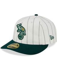 KTZ - Oakland Athletics Cooperstown Mlb Stripe Chrome Retro Crown 59fifty Fitted Cap - Lyst