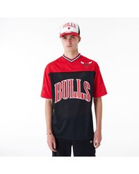 KTZ - Chicago Bulls Nba Arch Graphic Mesh Black Oversized T-shirt - Lyst