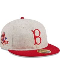 KTZ - Boston Red Sox Melton Wool Light Beige Retro Crown 59fifty Fitted Cap - Lyst